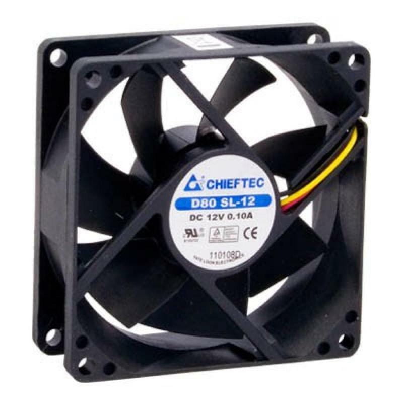 Вентилятор Chieftec Thermal Killer AF-0825S, 80мм, 2000 об/мин, 3pin/Molex, 26dBa