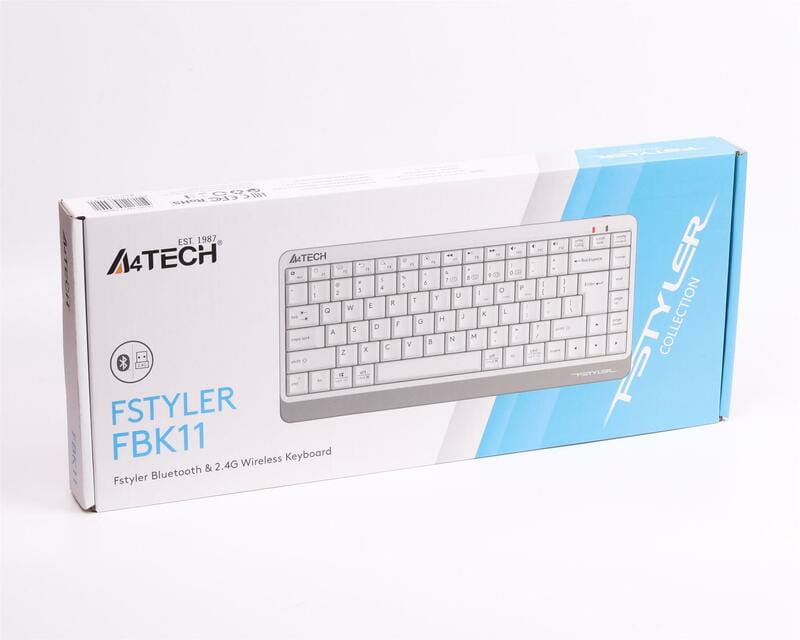 Клавіатура бездротова A4Tech FBK11 White