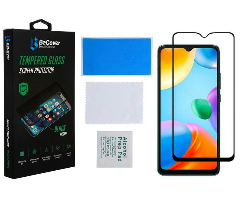 Защитное стекло BeCover для Xiaomi Redmi 10C/12C Black (707451)