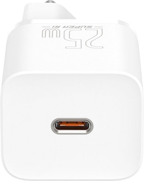 Сетевое зарядное устройство Baseus Super Silicone PD Charger 25W (1Type-C) White (TZCCSUP-L02) + кабель Type-C