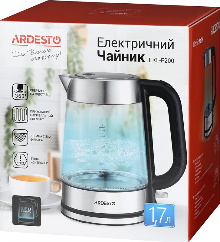 Електрочайник Ardesto EKL-F200