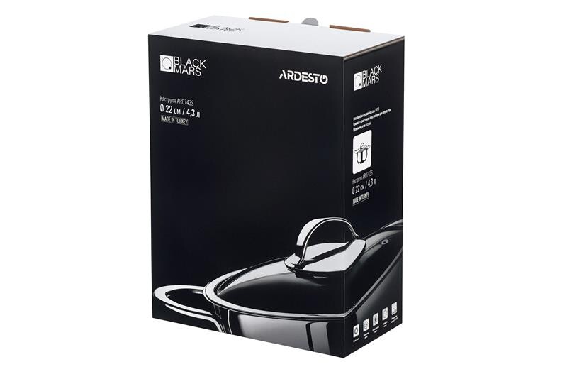 Каструля Ardesto Black Mars 22 см 4.3 л (AR0743S)