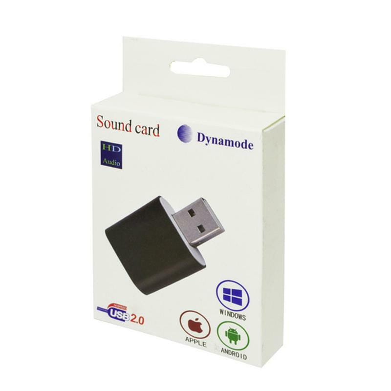 Звуковая карта Dynamode USB 8 (7.1) каналов 3D алюминий, черная (44888)
