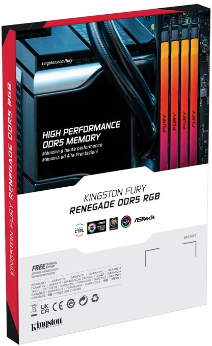 Модуль пам`яті DDR5 16GB/6400 Kingston Fury Renegade RGB (KF564C32RSA-16)