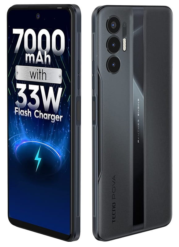Смартфон Tecno Pova-3 (LF7n) 6/128GB Dual Sim Eco Black (4895180781629)