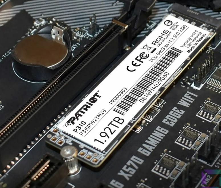 Накопитель SSD 1.92TB Patriot P310 M.2 2280 PCIe NVMe 3.0 x4 TLC (P310P192TM28)