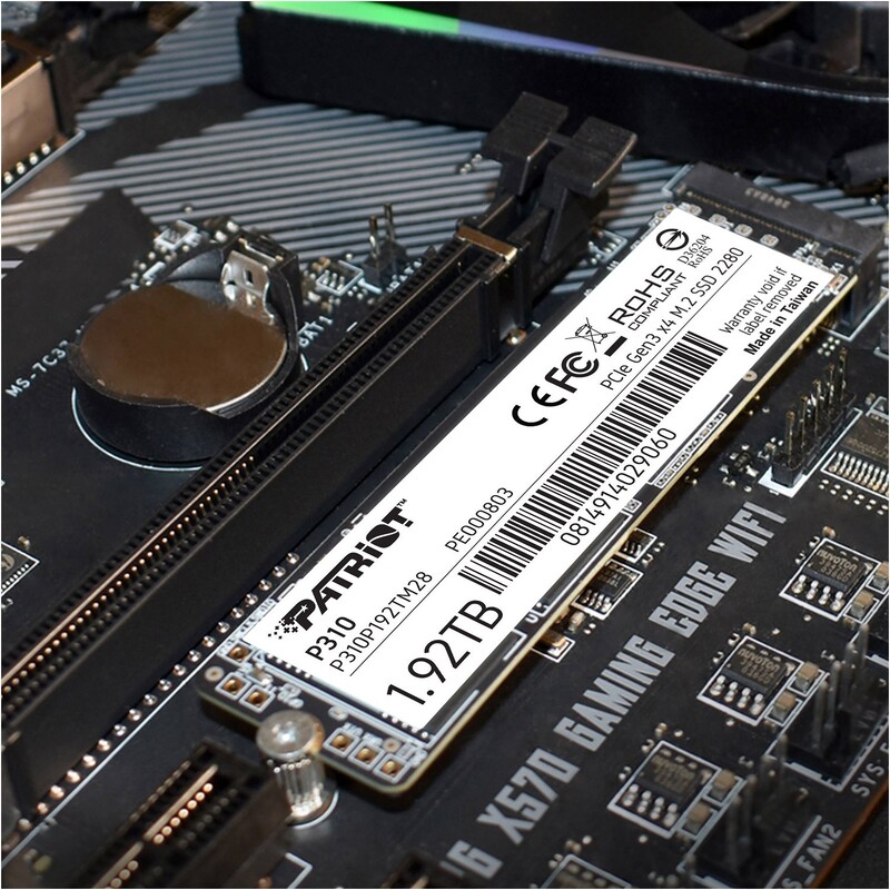 Накопичувач SSD 1.92TB Patriot P310 M.2 2280 PCIe NVMe 3.0 x4 TLC (P310P192TM28)