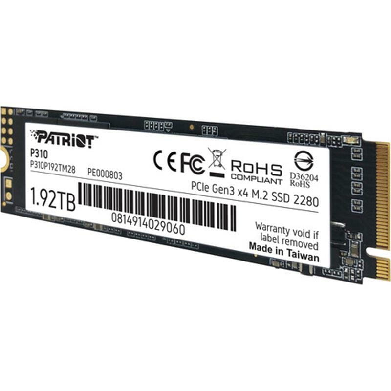 Накопичувач SSD 1.92TB Patriot P310 M.2 2280 PCIe NVMe 3.0 x4 TLC (P310P192TM28)