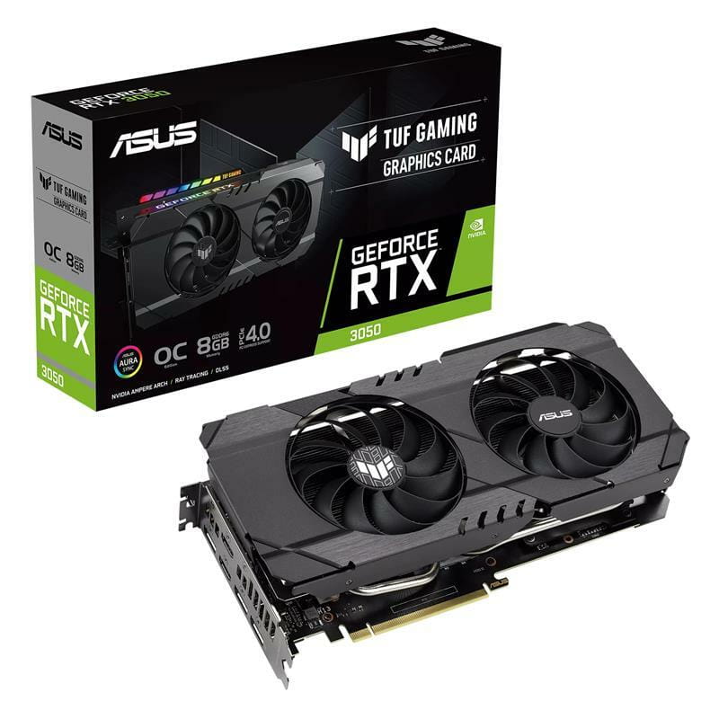 Видеокарта GF RTX 3050 8GB GDDR6 TUF Gaming OC Asus (TUF-RTX3050-O8G-GAMING)