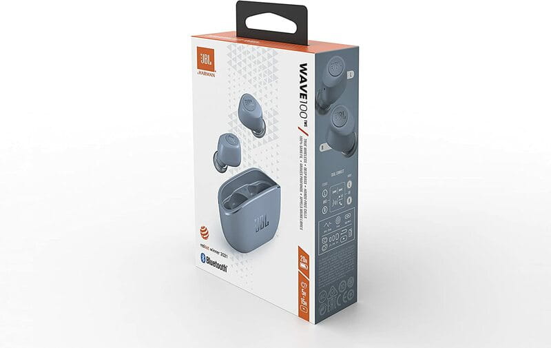 Bluetooth-гарнітура JBL Wave Vibe 100 TWS Blue (JBLW100TWSBLU)