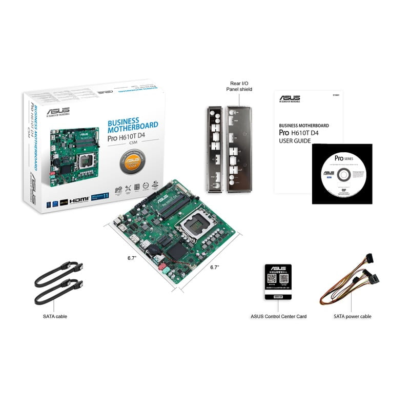 Материнская плата Asus PRO H610T D4-CSM Socket 1700