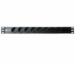 Блок розеток EServer 1U 19" (WT-2261A-GER-9WAY-WO ) алюм. корп., 9 розеток, без выключателя и кабеля питания