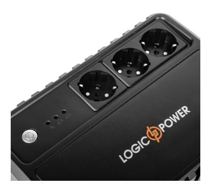 ИБП LogicPower LP-U800VA-3PS, Lin.int., AVR, 3 x евро, пластик