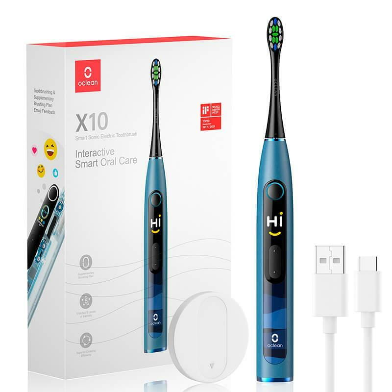 Розумна зубна електрощітка Oclean X10 Electric Toothbrush Blue (6970810551914)