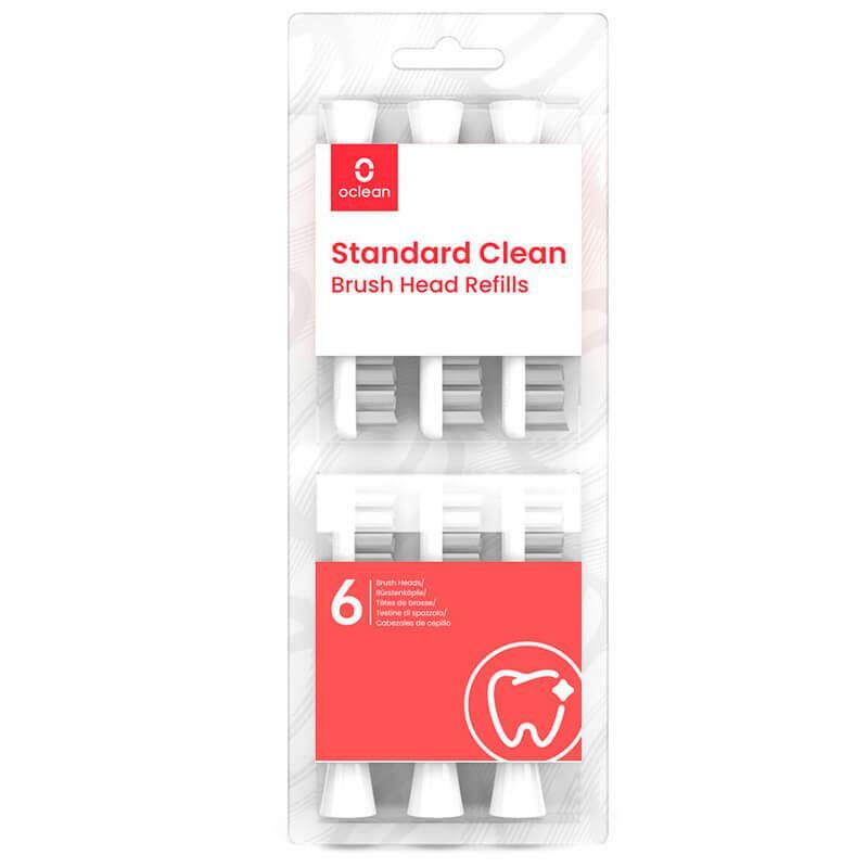 Насадка для зубної електрощітки Oclean P2S6 W06 Standard Clean Brush Head White (6 шт) (6970810552188)