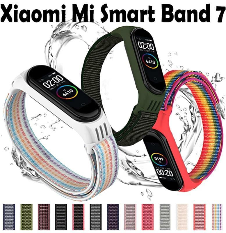 Ремінець BeCover Nylon Style для Xiaomi Mi Smart Band 7 Green-Yellow (707660)