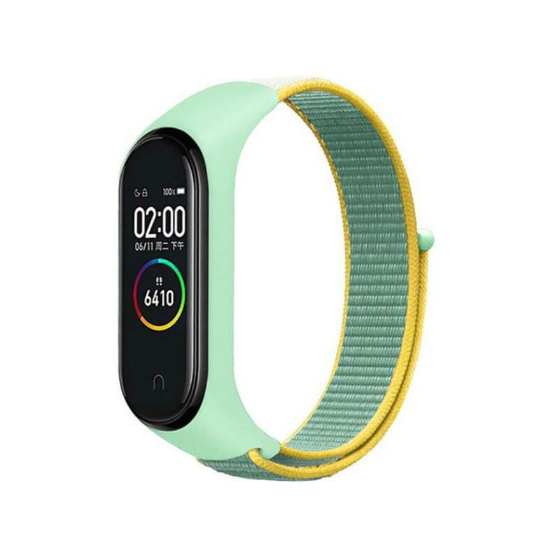 Ремінець BeCover Nylon Style для Xiaomi Mi Smart Band 7 Green-Yellow (707660)