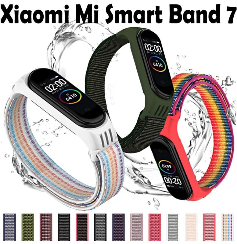 Ремінець BeCover Nylon Style для Xiaomi Mi Smart Band 7 Lime-Gray (707664)