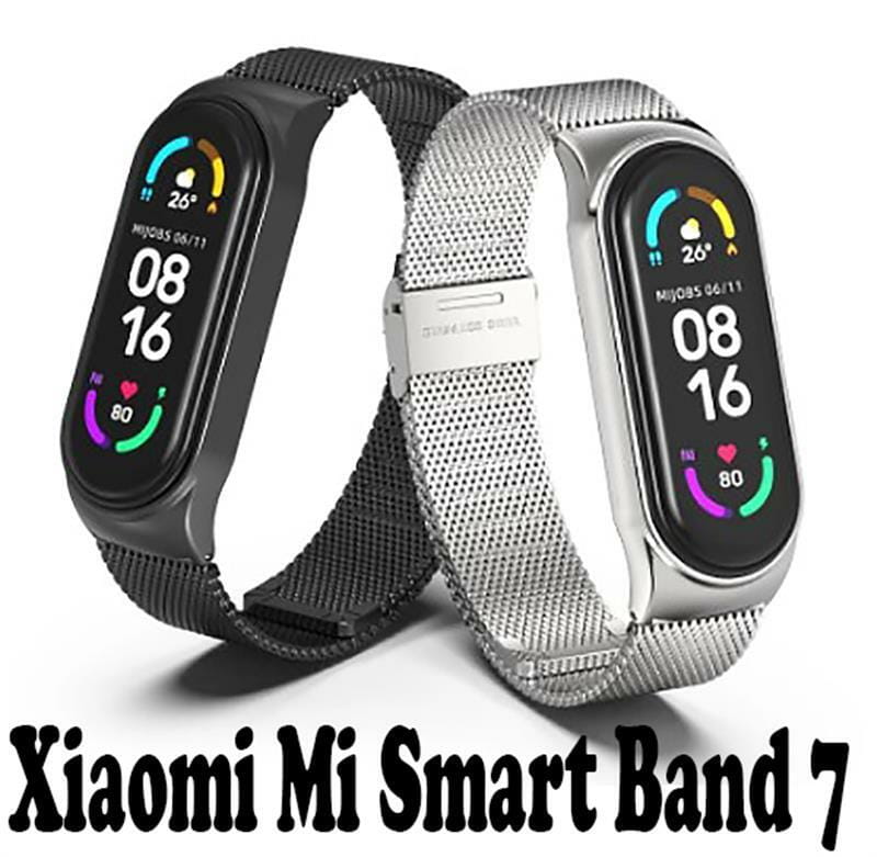 Ремінець BeCover Metal для Xiaomi Mi Smart Band 7 Black (707493)