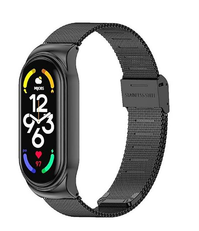 Ремешок BeCover Metal для Xiaomi Mi Smart Band 7 Black (707493)