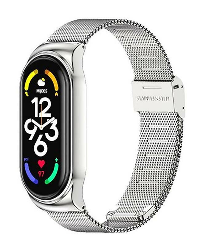 Ремешок BeCover Metal для Xiaomi Mi Smart Band 7 Silver (707494)