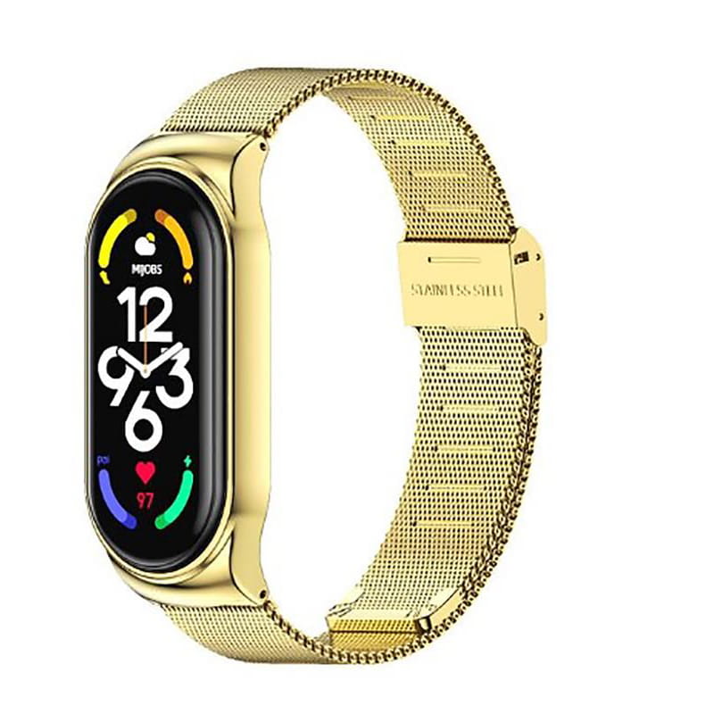 Ремешок BeCover Metal для Xiaomi Mi Smart Band 7 Gold (707495)
