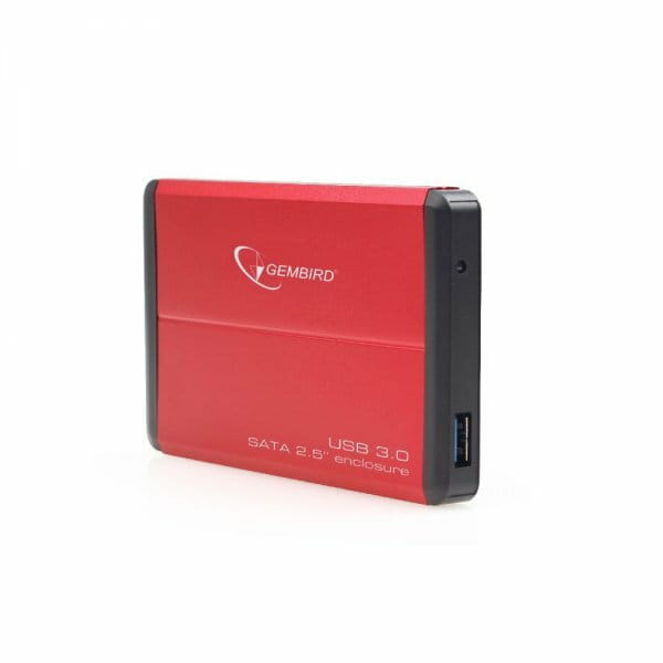 Зовнішня кишеня Gembird для підключення SATA HDD 2.5", USB 3.0, Red (EE2-U3S-2-R)
