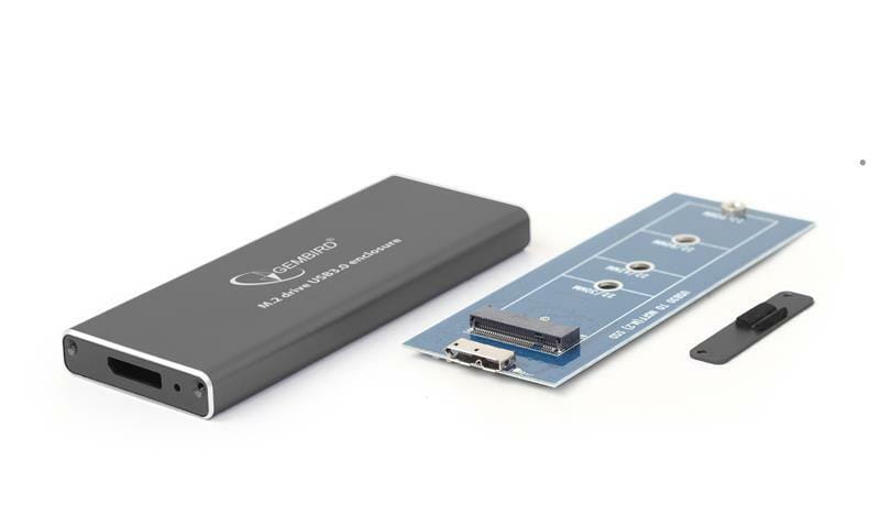 Внешний карман Gembird SSD M.2, USB 3.0, алюминий, Black (EE2280-U3C-01)