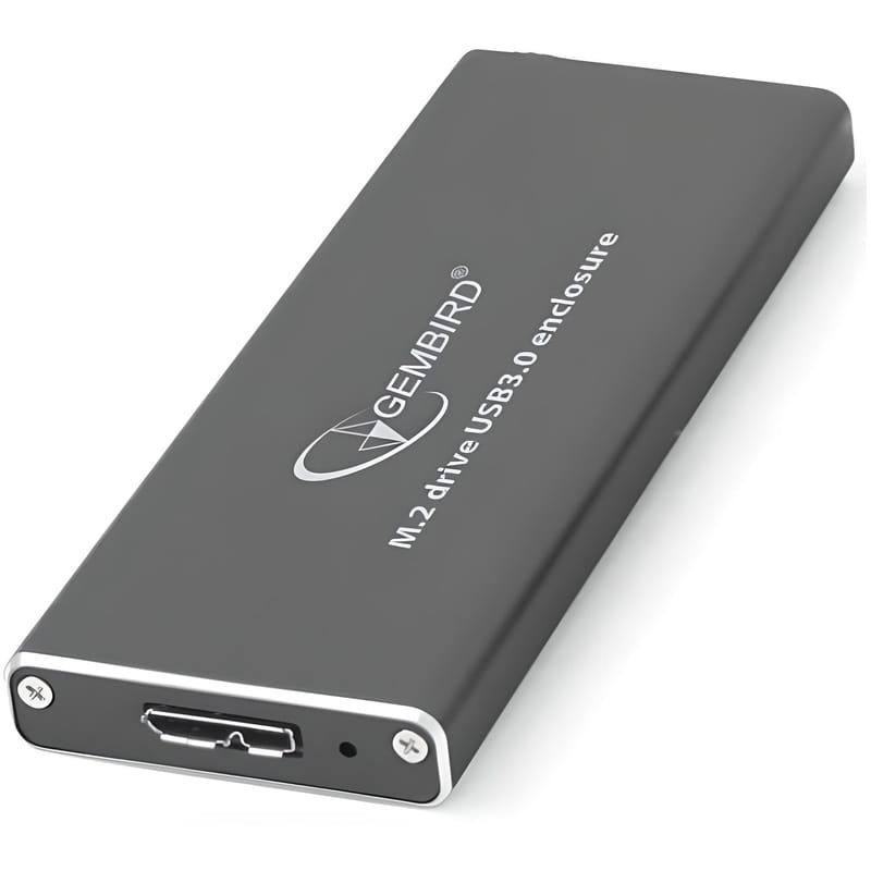 Внешний карман Gembird SSD M.2, USB 3.0, алюминий, Black (EE2280-U3C-01)