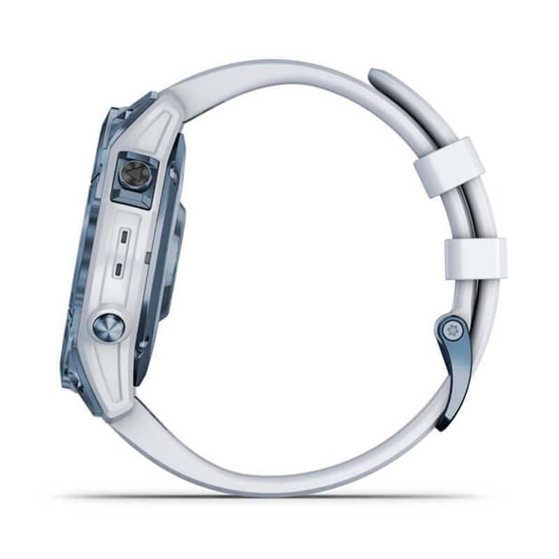 Смарт-часы Garmin Fenix 7 Sapphire Solar Mineral Blue DLC Titanium with Whitestone Band (010-02540-24)
