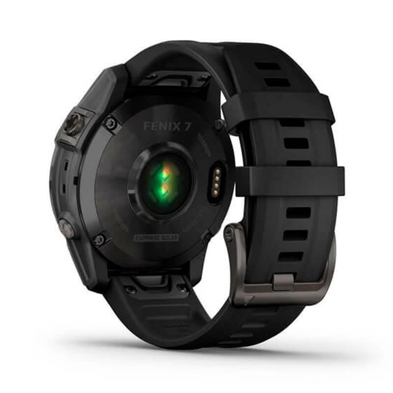 Смарт-часы Garmin Fenix 7 Sapphire Solar Carbon Gray DLC Titanium with Black Band (010-02540-20)