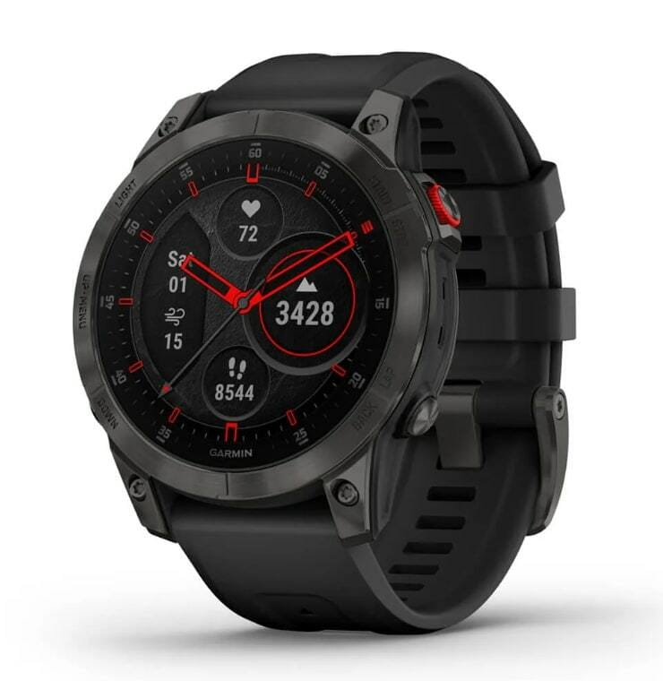 Смарт-часы Garmin Epix 2 Sapphire Black/Titanium DLC with Black Band (010-02582-10)