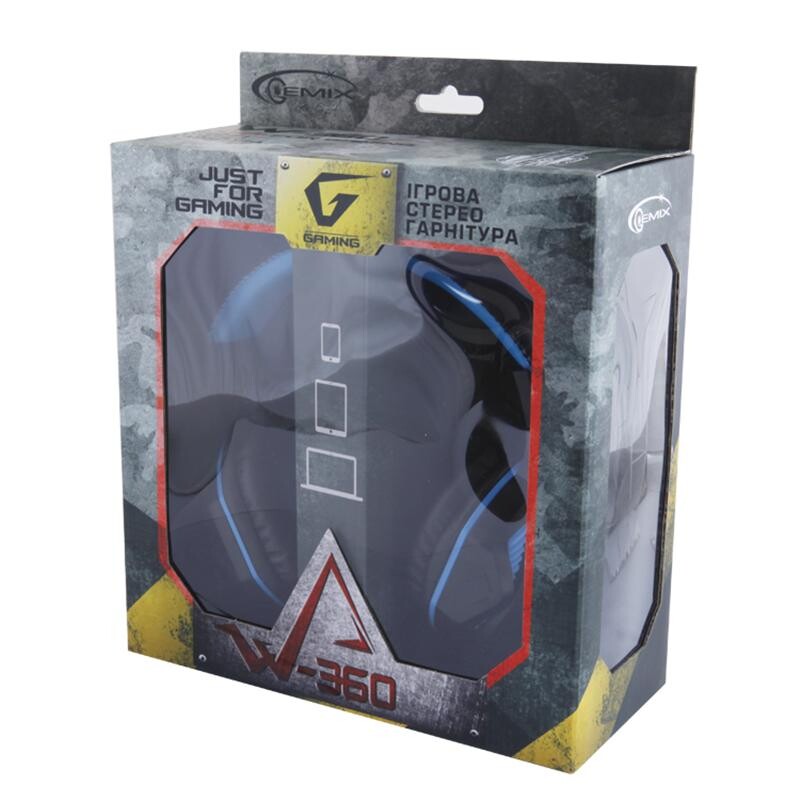 Гарнітура Gemix W-360 Black/Blue