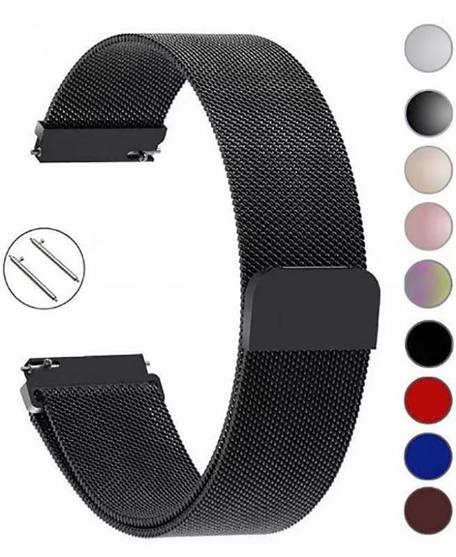 Ремешок BeCover Milanese Style для Samsung Galaxy (20mm)/Watch 5/ Watch 4 40/44mm/Watch 4 Classic 42mm/Watch Active/Active 2 40/44mm/Watch 3 41mm/Gear S2/Classic/Gear Sport Gray (707673)