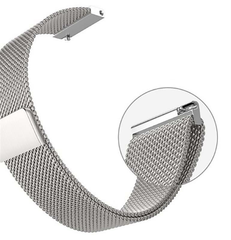 Ремешок BeCover Milanese Style для Samsung Galaxy (20mm)/Watch 5/ Watch 4 40/44mm/Watch 4 Classic 42mm/Watch Active/Active 2 40/44mm/Watch 3 41mm/Gear S2/Classic/Gear Sport Silver (707675)