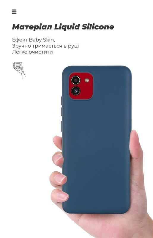 Чехол-накладка Armorstandart Icon для Samsung Galaxy A03 SM-A035 Dark Blue (ARM60876)