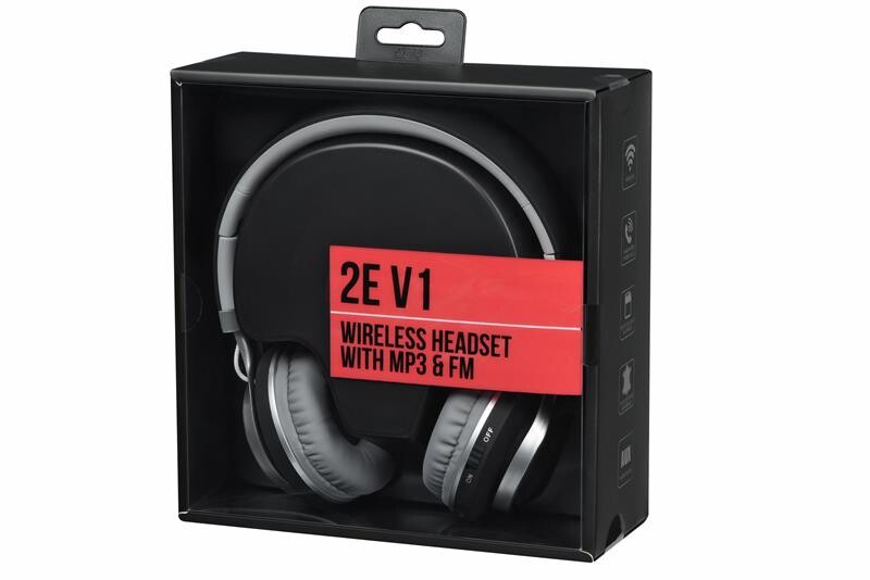 Bluetooth-гарнітура 2E V1 ComboWay ExtraBass Black (2E-OEV1WBK)