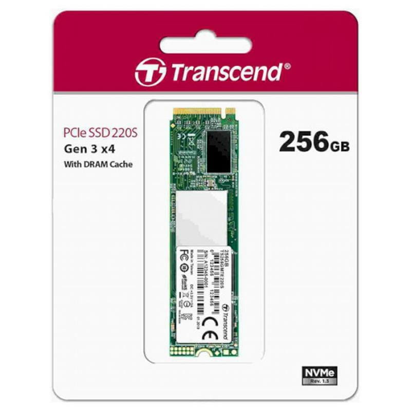 Накопичувач SSD  256GB Transcend 220S M.2 2280 PCIe 3.0 x4 3D TLC (TS256GMTE220S)