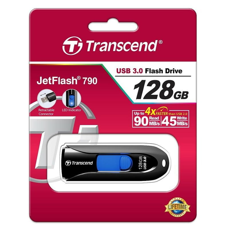 Флеш-накопичувач USB3.0 128GB Transcend JetFlash 790 (TS128GJF790K)