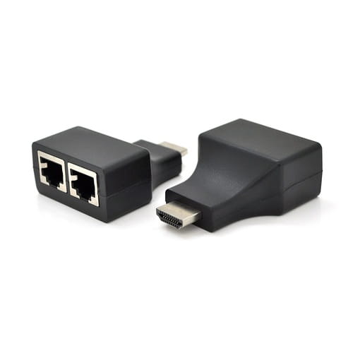 Фото - Кабель Voltronic Power Адаптер Voltronic HDMI - 2хRJ-45 , Black (YT-SCPE HDMI/2P-30m720P/085 (M/F)