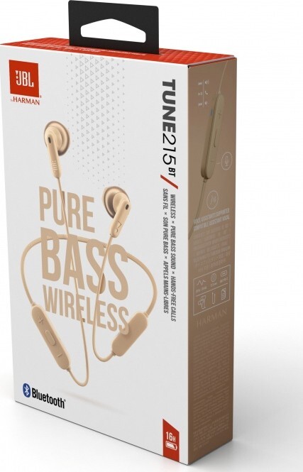 Bluetooth-гарнитура JBL Tune T215BT Champagne Gold (JBLT215BTCGD)