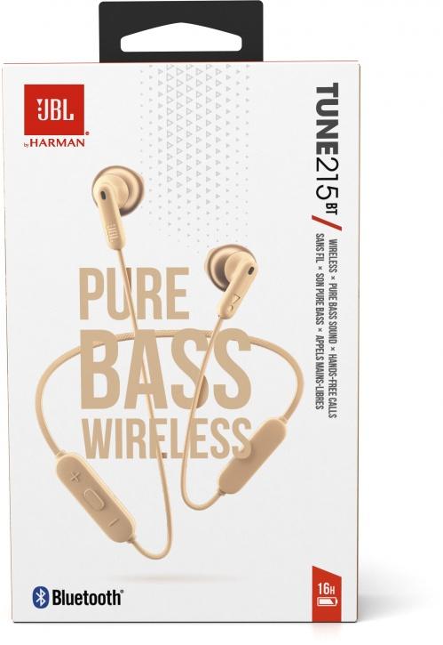 Bluetooth-гарнітура JBL Tune T215BT Champagne Gold (JBLT215BTCGD)