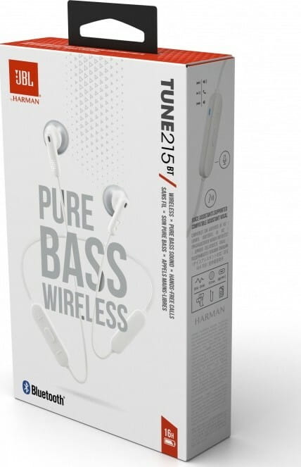 Bluetooth-гарнітура JBL Tune T215BT White (JBLT215BTWHT)