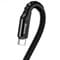 Фото - Кабель Baseus Fish eye Spring Data USB-USB-C, 1м Black (CATSR-01) | click.ua