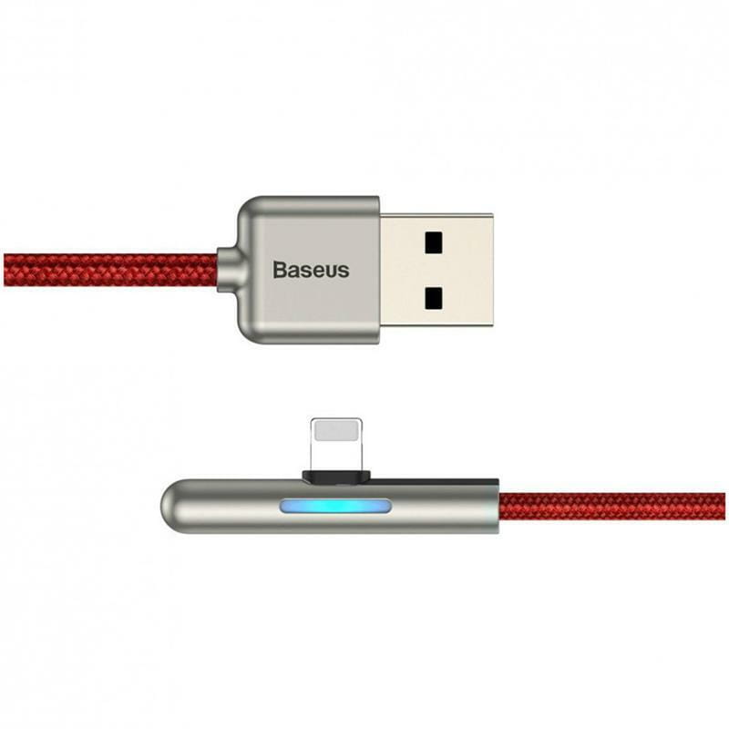 Кабель Baseus Iridescent Lamp Mobile Game USB3.1-Lightning 1.5A, 2м, Red (CAL7C-B09)