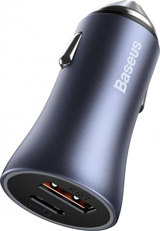 Автомобильное зарядное устройство Baseus Golden Contactor Pro (1USB, 1USB-C) 40W Dark Gray (CCJD-0G)