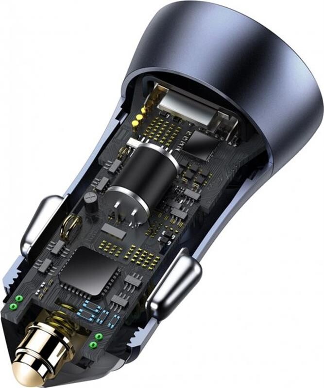 Автомобильное зарядное устройство Baseus Golden Contactor Pro (1USB, 1USB-C) 40W Dark Gray (CCJD-0G)