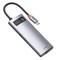 Фото - Концентратор USB-C Baseus Metal Gleam Series 6in1 Gray (CAHUB-CW0G) | click.ua