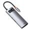 Фото - Концентратор USB-C Baseus Metal Gleam Series 5in1 Gray (CAHUB-CX0G) | click.ua