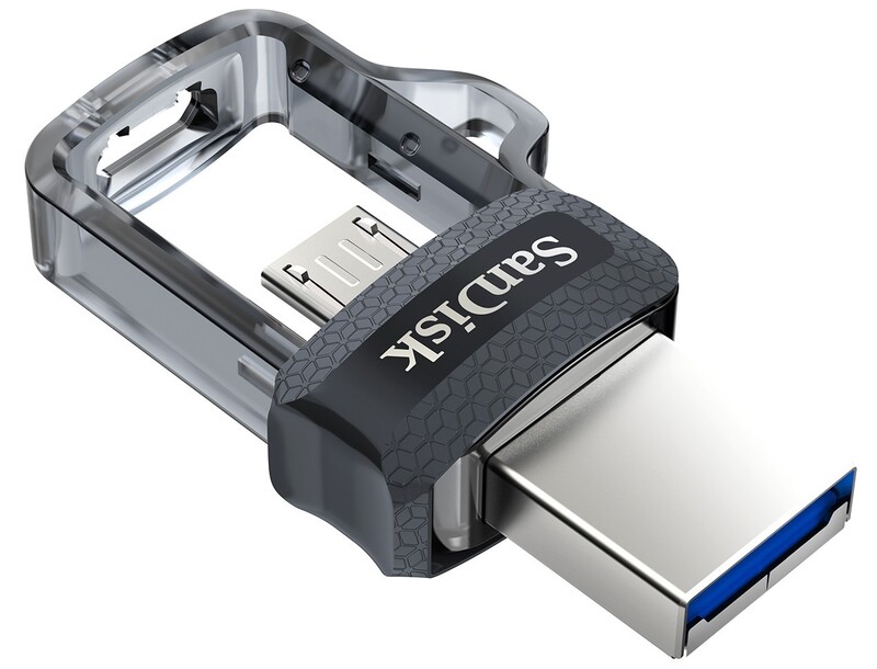 Флеш-накопитель USB3.0 64GB OTG SanDisk Ultra Dual M3.0 Black (SDDD3-064G-G46)